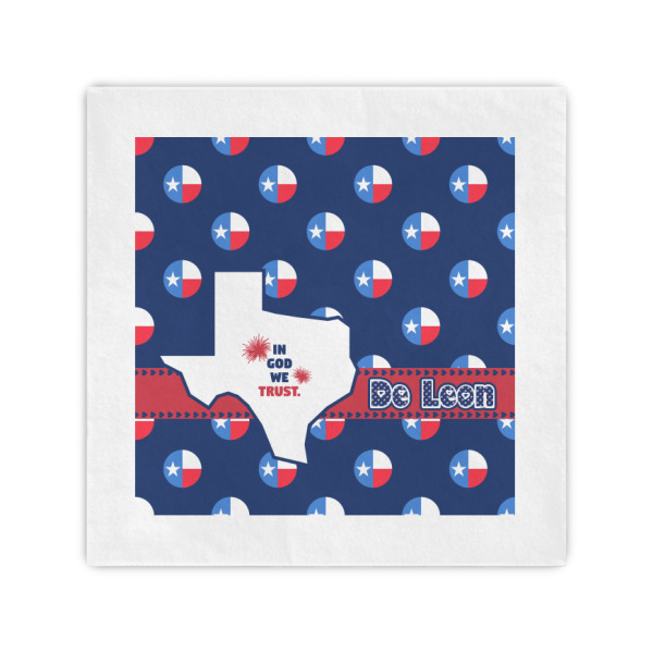 Custom Texas Polka Dots Cocktail Napkins (Personalized)