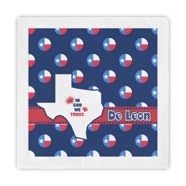 Custom Texas Polka Dots Decorative Paper Napkins (Personalized)