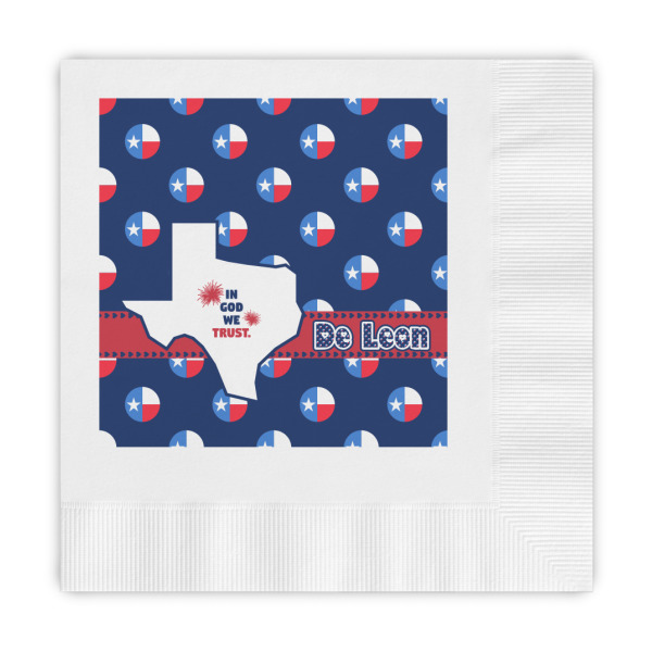 Custom Texas Polka Dots Embossed Decorative Napkins (Personalized)