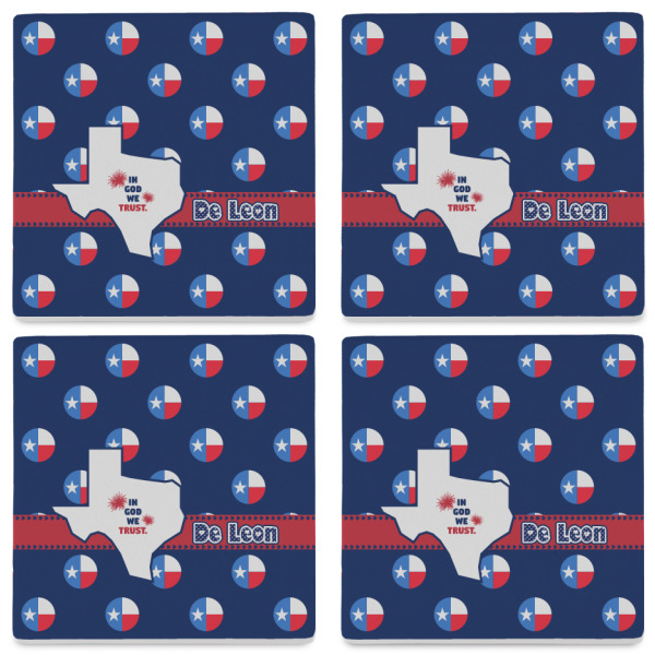 Custom Design - Set of 4 Stone Coasters - See All 4 View