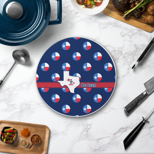 Custom Design - Round Stone Trivet - In Context View