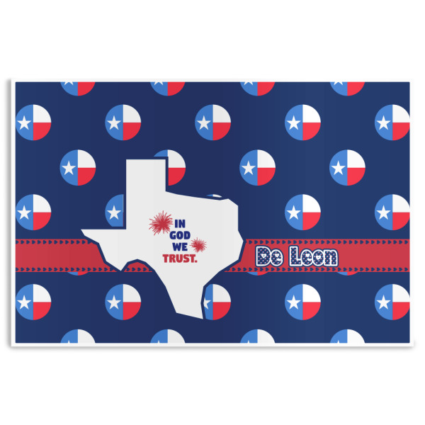 Custom Texas Polka Dots Disposable Paper Placemats (Personalized)