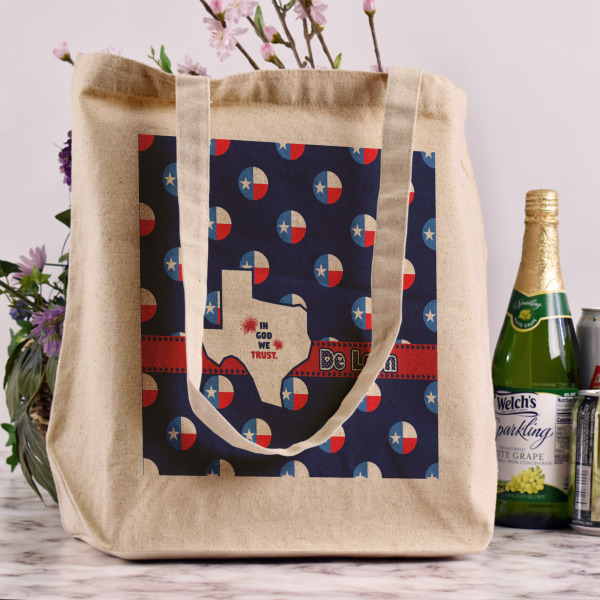 Custom Design - Reusable Cotton Grocery Bag - In Context