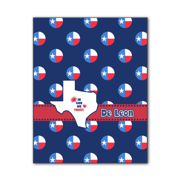 Custom Texas Polka Dots Wood Print - 11x14 (Personalized)