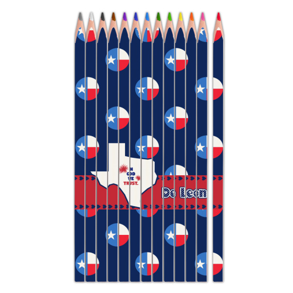 Custom Texas Polka Dots Colored Pencils (Personalized)