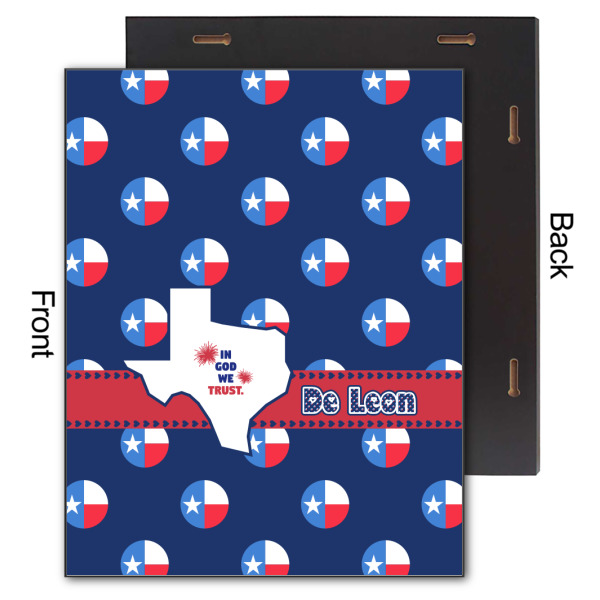 Custom Design - 11x14 Wood Print - Front & Back View