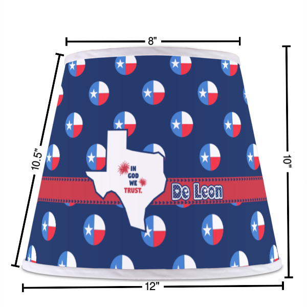 Custom Design - Poly Film Empire Lampshade - Dimensions