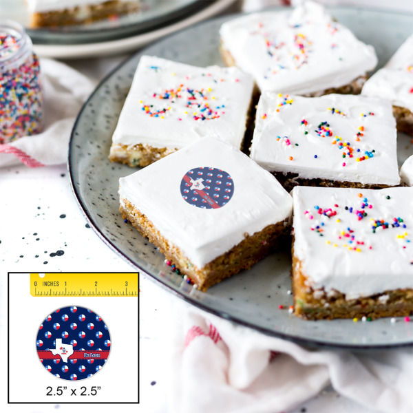 Custom Design - Printed Icing Circle - Medium - In Context