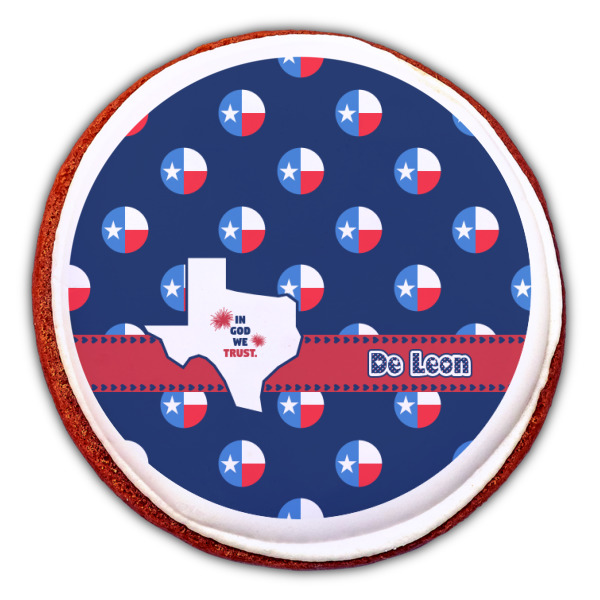 Custom Design - Printed Icing Circle - Large - On Cookie