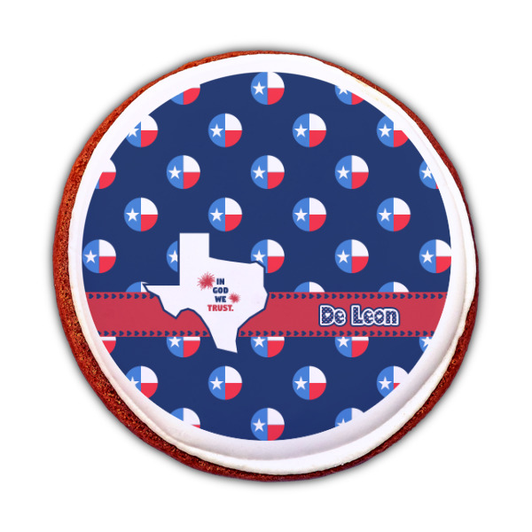 Custom Design - Printed Icing Circle - Medium - On Cookie