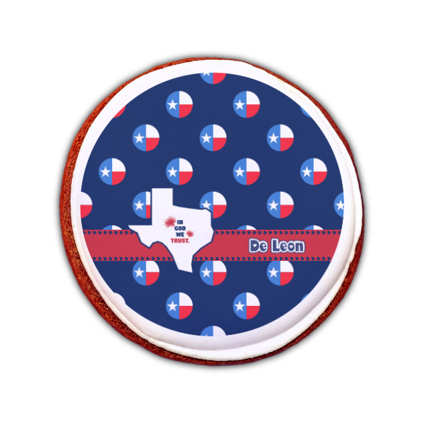 Custom Design - Printed Icing Circle - Small - On Cookie