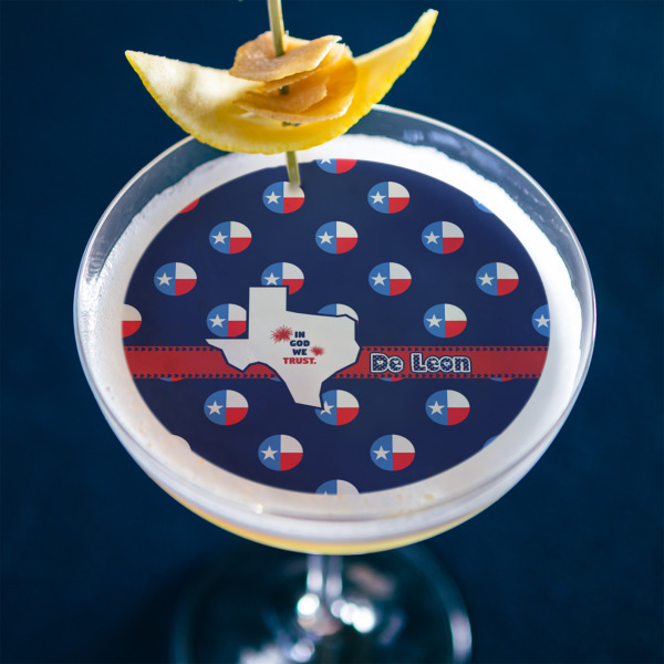 Custom Design - Printed Drink Topper - Large - In Context
