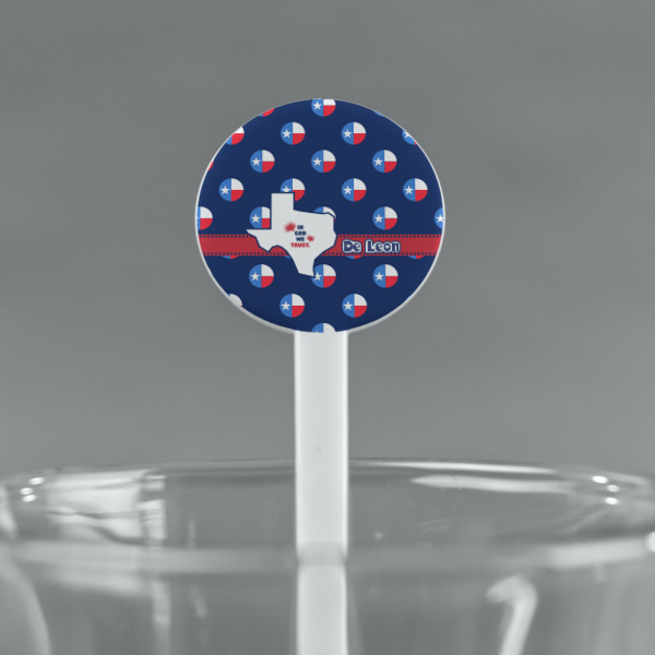 Custom Design - White Plastic 7" Stir Stick - Round - Main