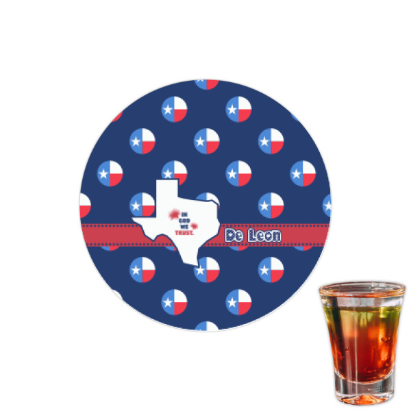 Custom Texas Polka Dots Printed Drink Topper - 1.5" (Personalized)