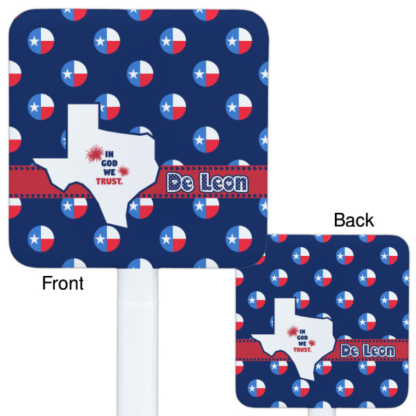 Custom Design - White Plastic Stir Stick - Double Sided - Front & Back