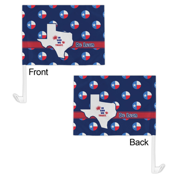 Custom Design - Car Flag - 11" x 8" - Front & Back View