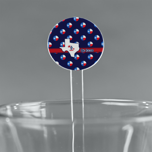 Custom Design Your Own 7" Round Plastic Stir Sticks - Clear