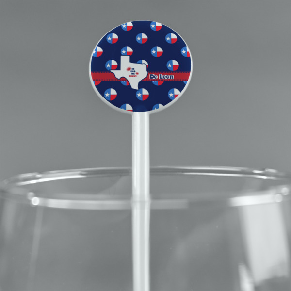 Custom Design - White Plastic 5.5" Stir Stick - Round - Main