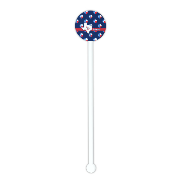 Custom Design - White Plastic 5.5" Stir Stick - Round - Single Stick