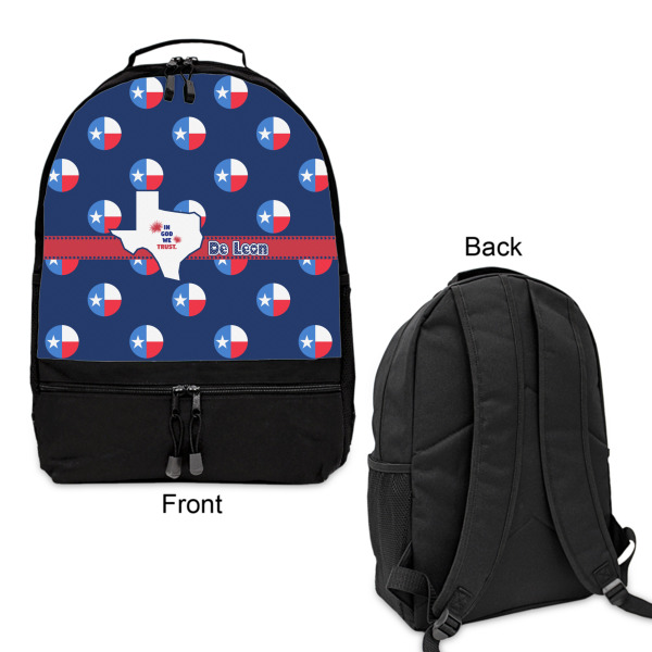 Custom Design - Large Backpack - Black - Front & Back View