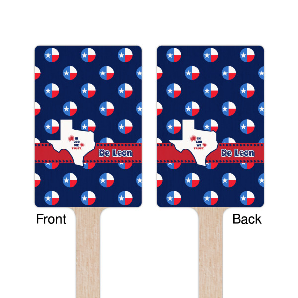 Custom Design - Wooden 6.25" Stir Stick - Rectangular - Double Sided - Front & Back