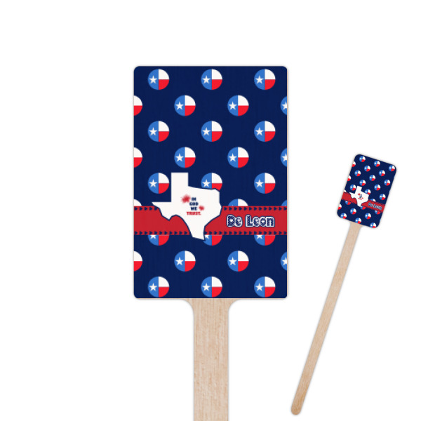 Custom Texas Polka Dots Rectangle Wooden Stir Sticks (Personalized)