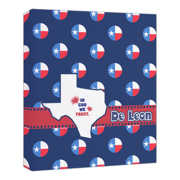 Custom Texas Polka Dots Canvas Print - 20x24 (Personalized)