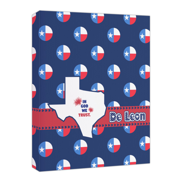 Custom Texas Polka Dots Canvas Print - 16x20 (Personalized)