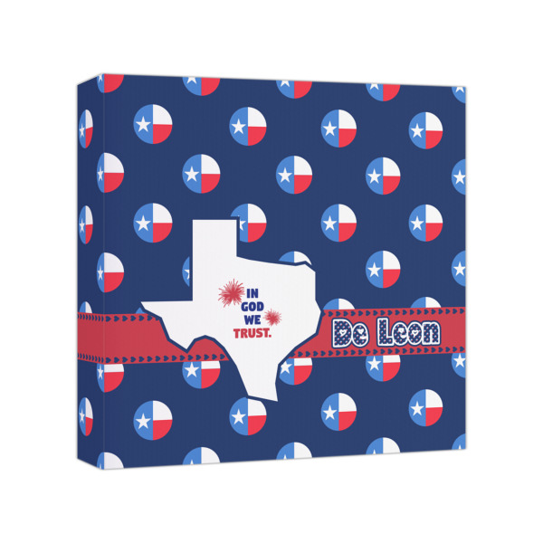 Custom Texas Polka Dots Canvas Print - 8x8 (Personalized)