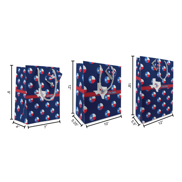 Custom Design - Gift Bags - All Sizes - Dimensions