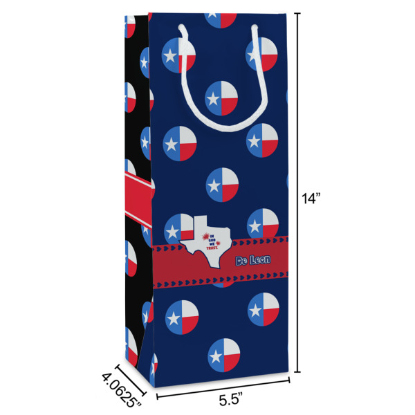 Custom Design - Wine Gift Bag - Dimensions