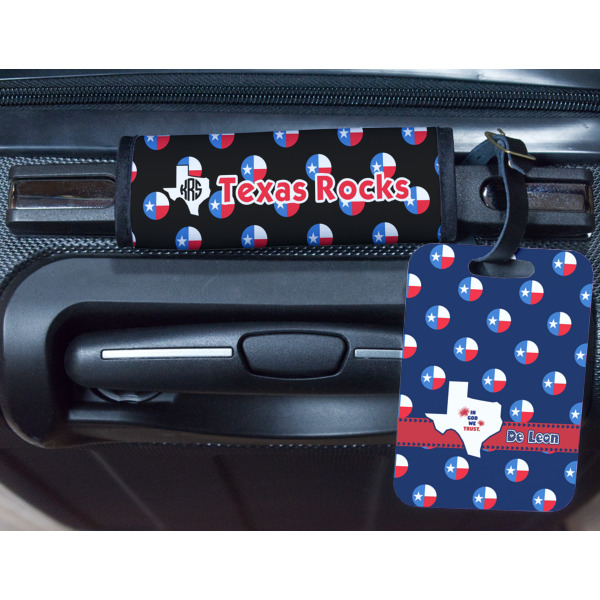 Custom Design - Metal Luggage Tag & Handle Wrap - In Context