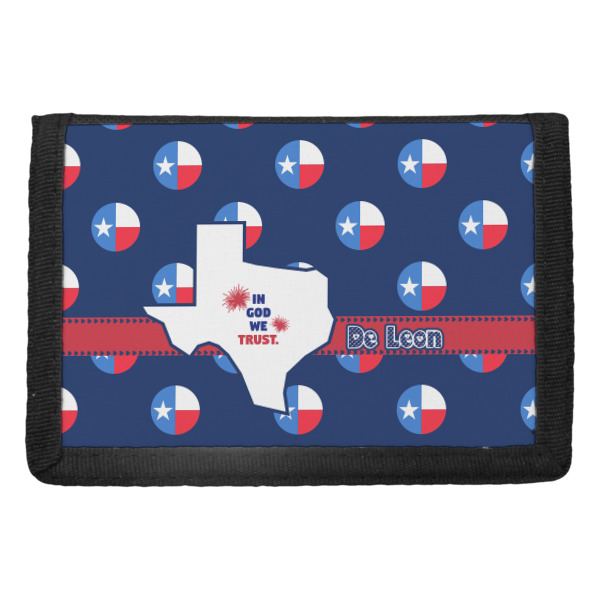 Custom Texas Polka Dots Trifold Wallet (Personalized)