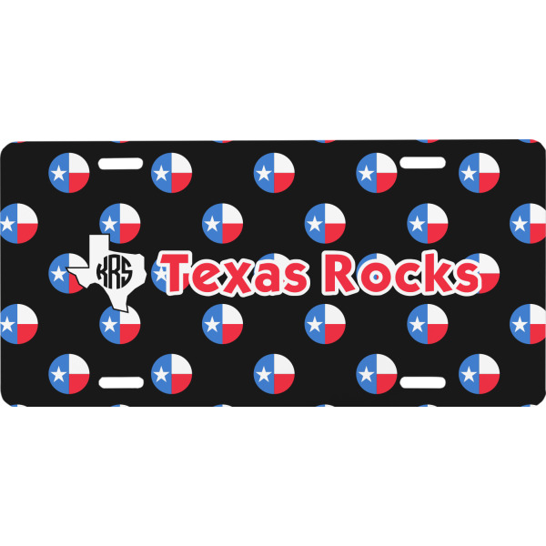Custom Texas Polka Dots Front License Plate (Personalized)