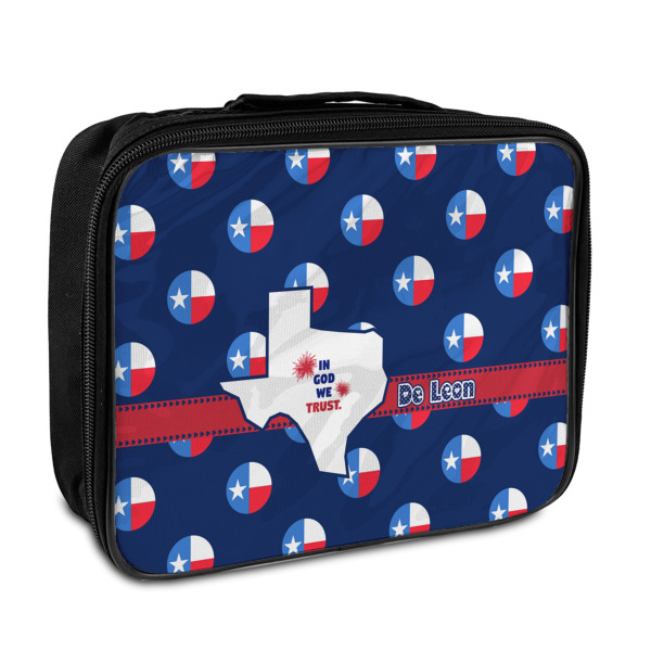 Custom Texas Polka Dots Insulated Lunch Bag (Personalized)