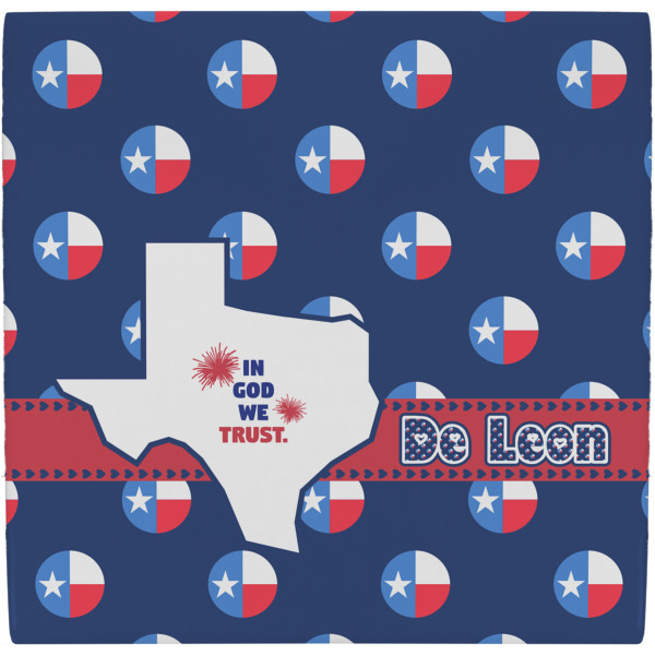 Custom Texas Polka Dots Ceramic Tile Hot Pad (Personalized)