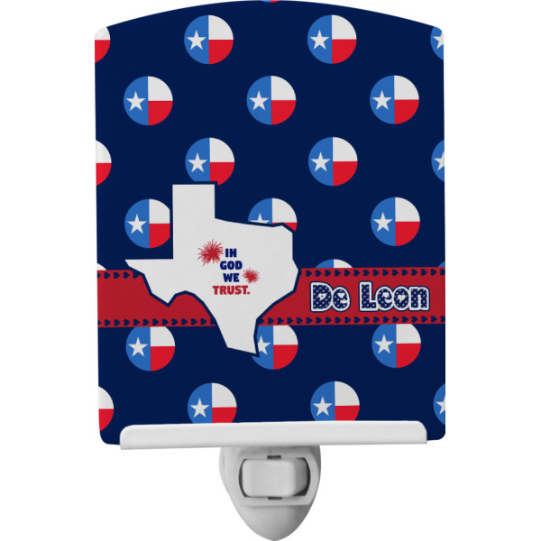 Custom Texas Polka Dots Ceramic Night Light (Personalized)