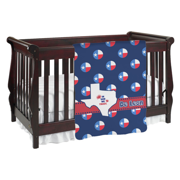 Custom Texas Polka Dots Baby Blanket (Personalized)