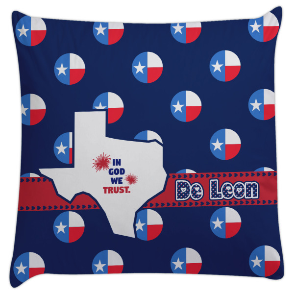 Custom Texas Polka Dots Decorative Pillow Case (Personalized)