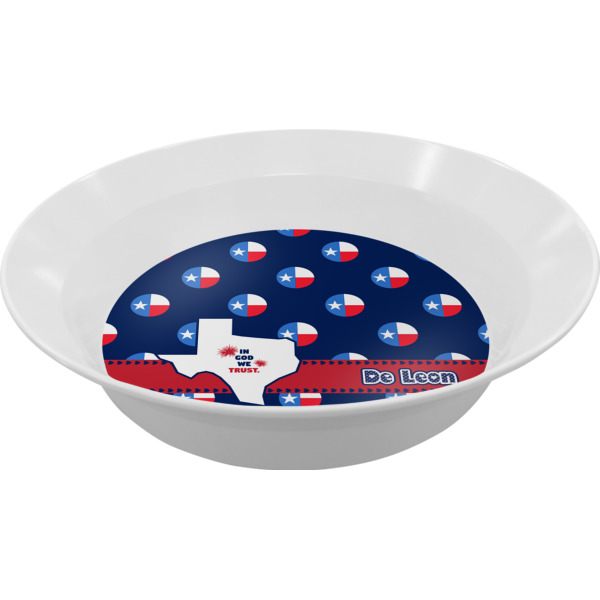 Custom Texas Polka Dots Melamine Bowl (Personalized)