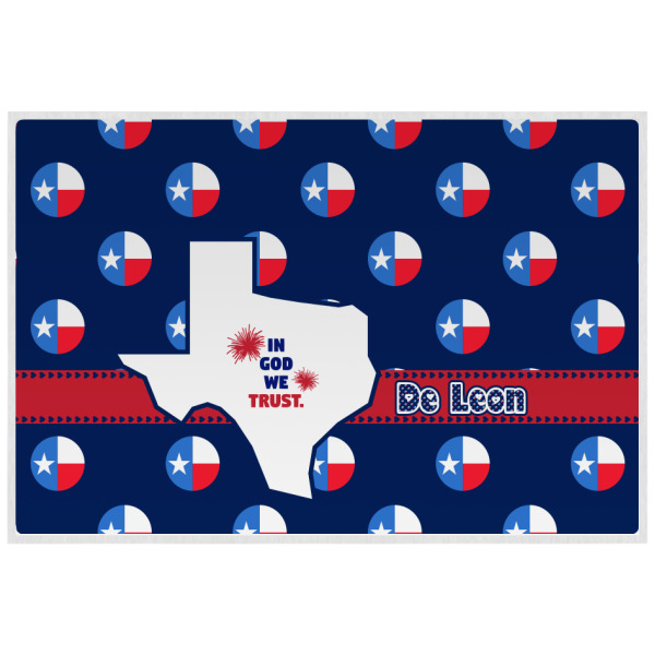 Custom Texas Polka Dots Laminated Placemat w/ Monogram
