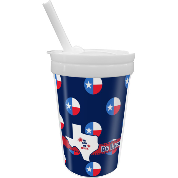 Custom Texas Polka Dots Sippy Cup with Straw (Personalized)