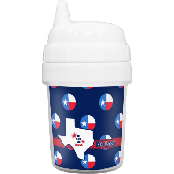 Custom Texas Polka Dots Baby Sippy Cup (Personalized)