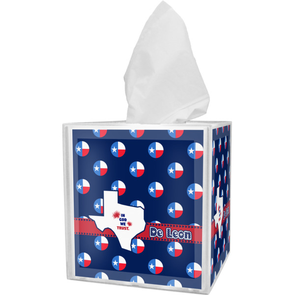Custom Texas Polka Dots Tissue Box Cover (Personalized)