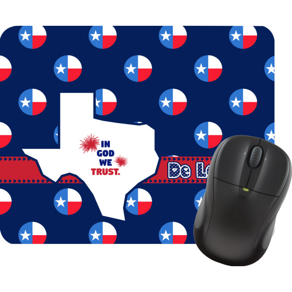 Custom Texas Polka Dots Rectangular Mouse Pad (Personalized)