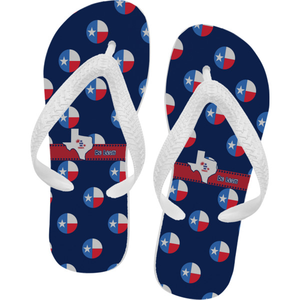 Custom Texas Polka Dots Flip Flops (Personalized)