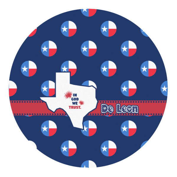 Custom Texas Polka Dots Round Decal (Personalized)