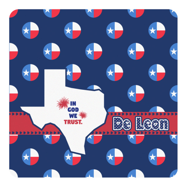 Custom Texas Polka Dots Square Decal (Personalized)