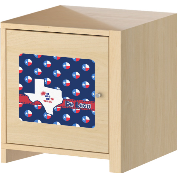 Custom Design - Square Wall Decal on Wooden Cabinet