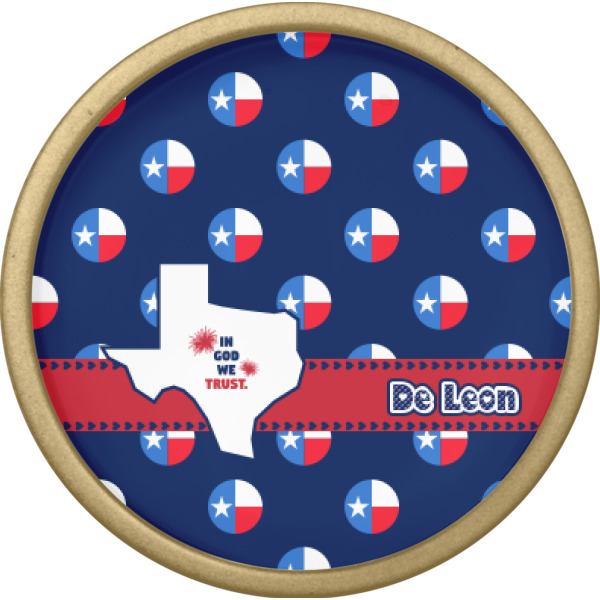 Custom Design - Cabinet Knob - Gold - Front